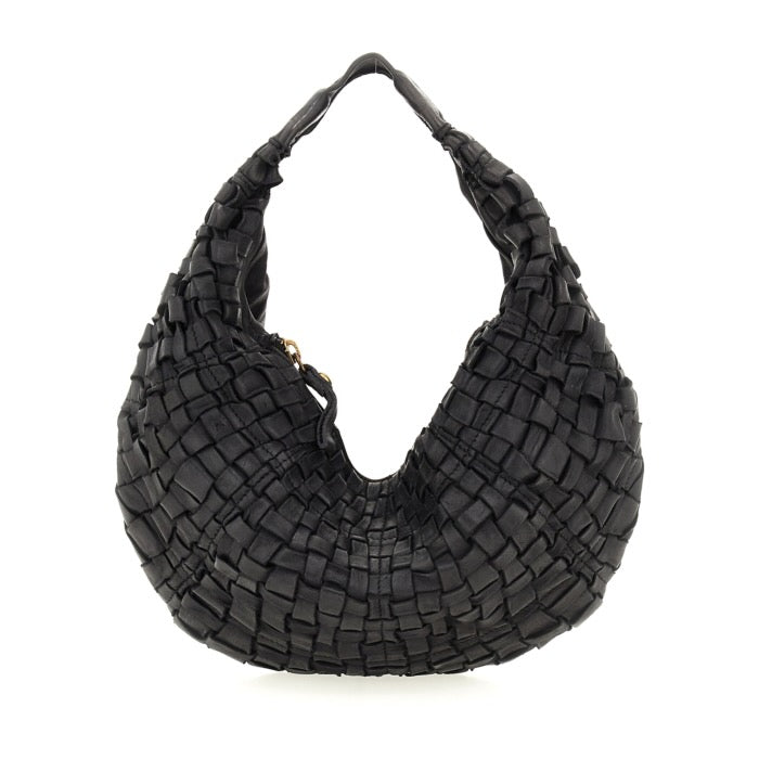 Small Shoulder Bag in Woven Cowhide