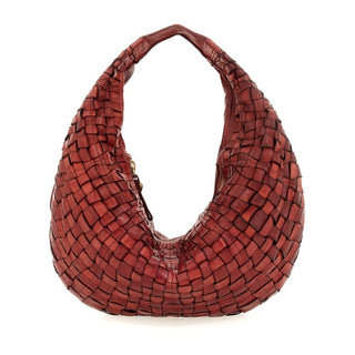 Small Shoulder Bag in Woven Cowhide