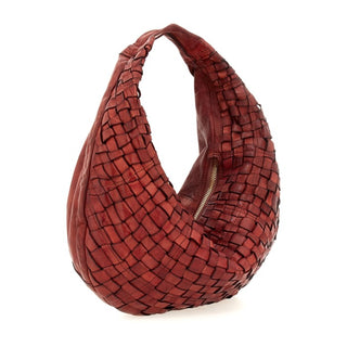 Small Shoulder Bag in Woven Cowhide