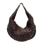 Shoulder Bag in Woven Cowhide