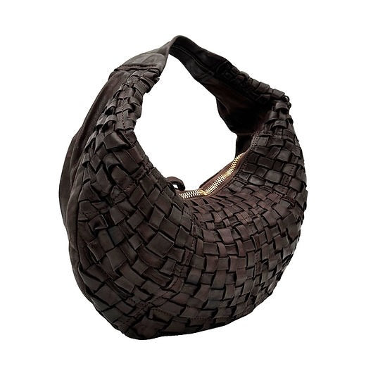 Shoulder Bag in Woven Cowhide