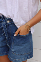Circle Link Brass Bracelet