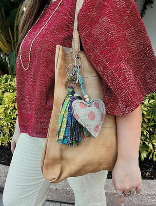 Kantha Tassel Keychain