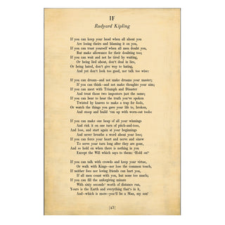 If - Poetry Collection  - Art Print