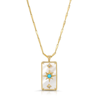 Starman Pendant Necklace Mother of Pearl