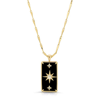 Starman Pendant Nacklace - Black Onyx/Opal