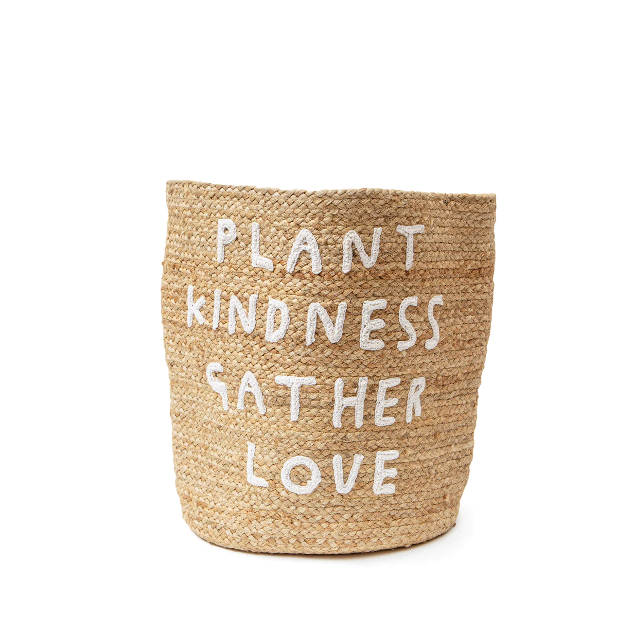***Jute Basket - Plant Kindness Gather Love 13.78"x17.72"