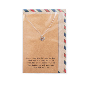 ***Air Mail Charm Collection - Necklace - Lotus