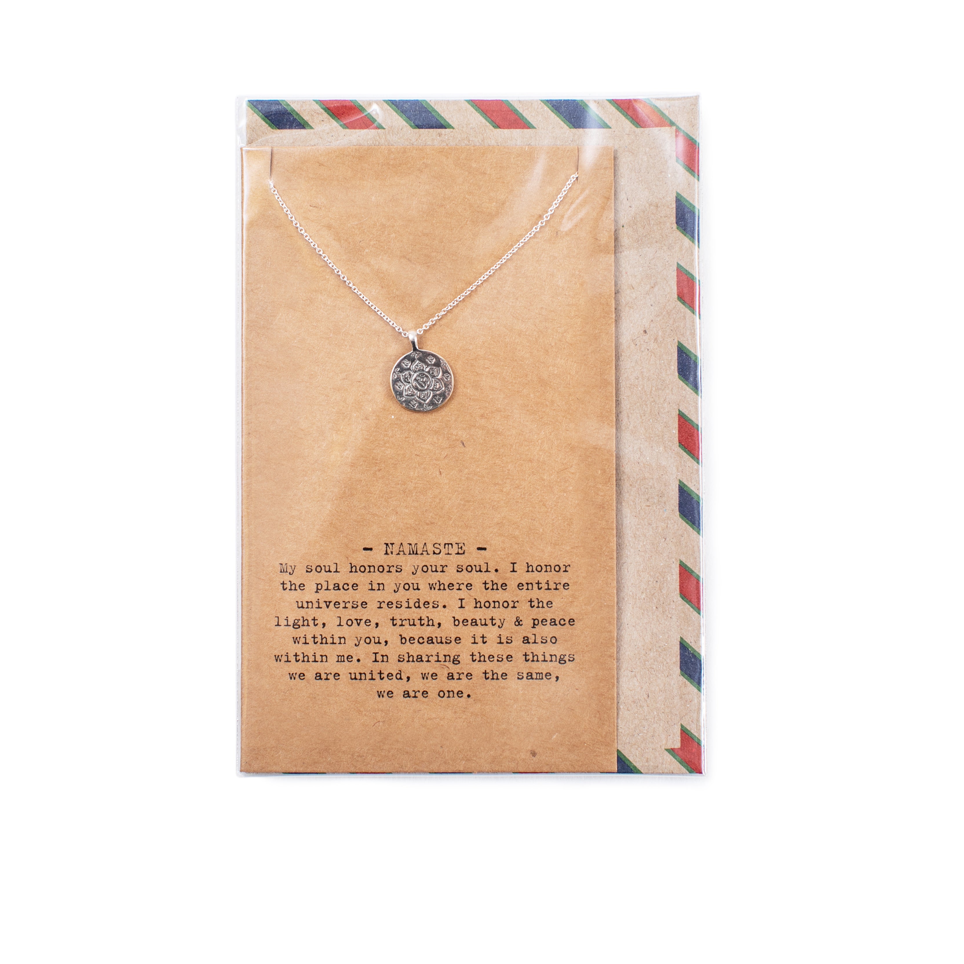 ***Air Mail Charm Collection - Necklace - Namaste