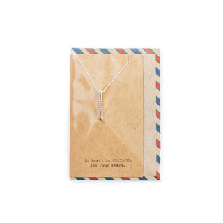 Air Mail Bar Collection - Necklace - Grateful