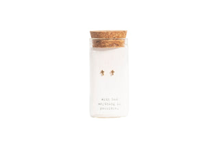 ***Message in a Bottle Earring Collection - Gold Crosses