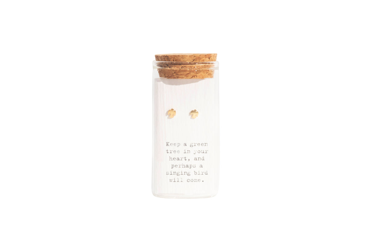 ***Gold Birds - Message in a Bottle Earring Collection
