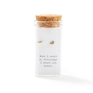 Message in a Bottle Earring Collection - Gold Hearts