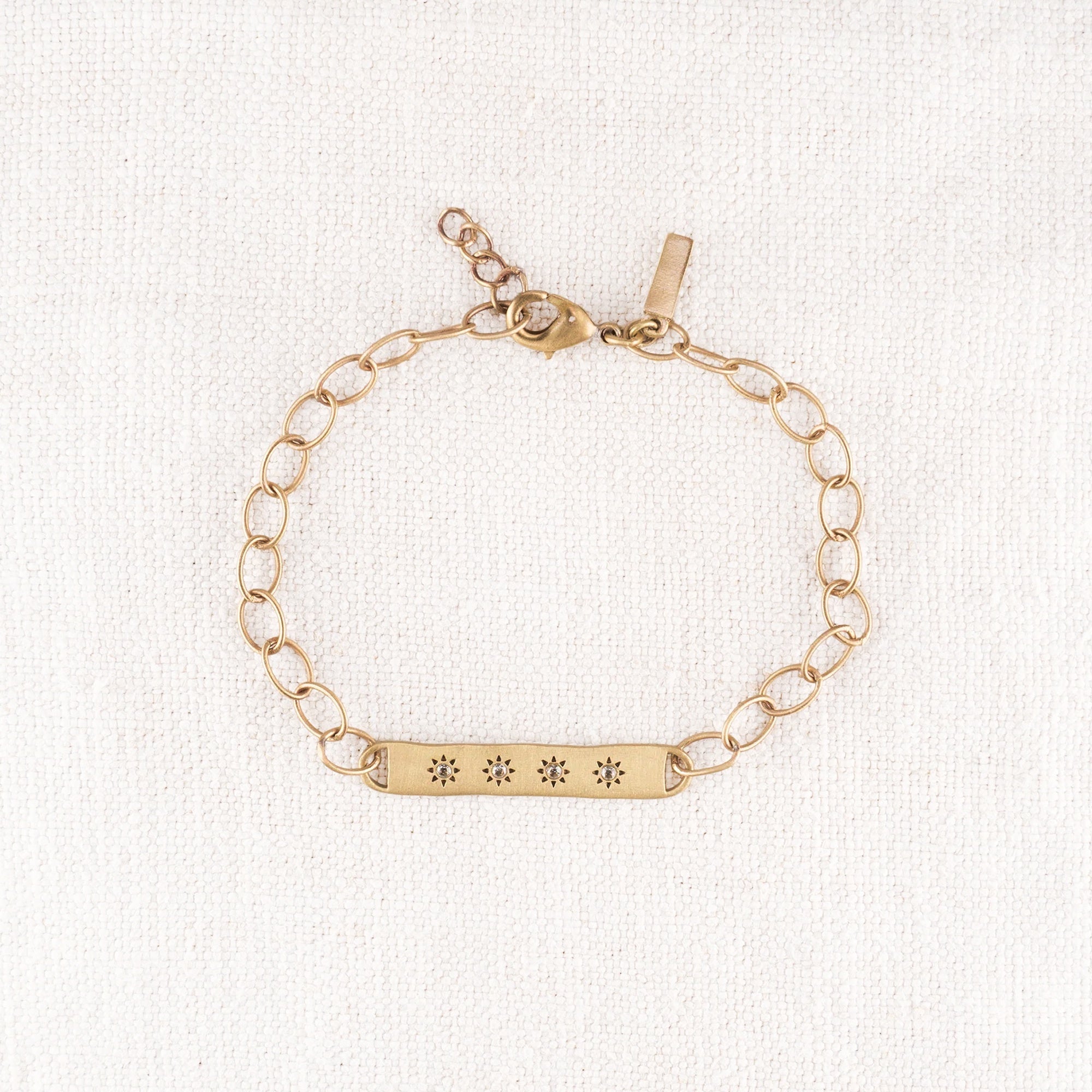 Brass Sun Bar Bracelet