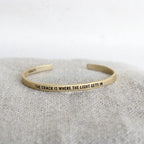 Brass Cuff - The Crack is where the light gets in