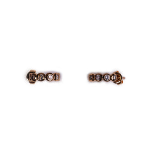 Gold Plated Bezel Cuff Earrings