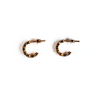 Gold Plated Bezel Cuff Earrings