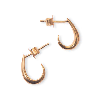 Mini Teardrop Hoop Earrings - Gold Plated Brass