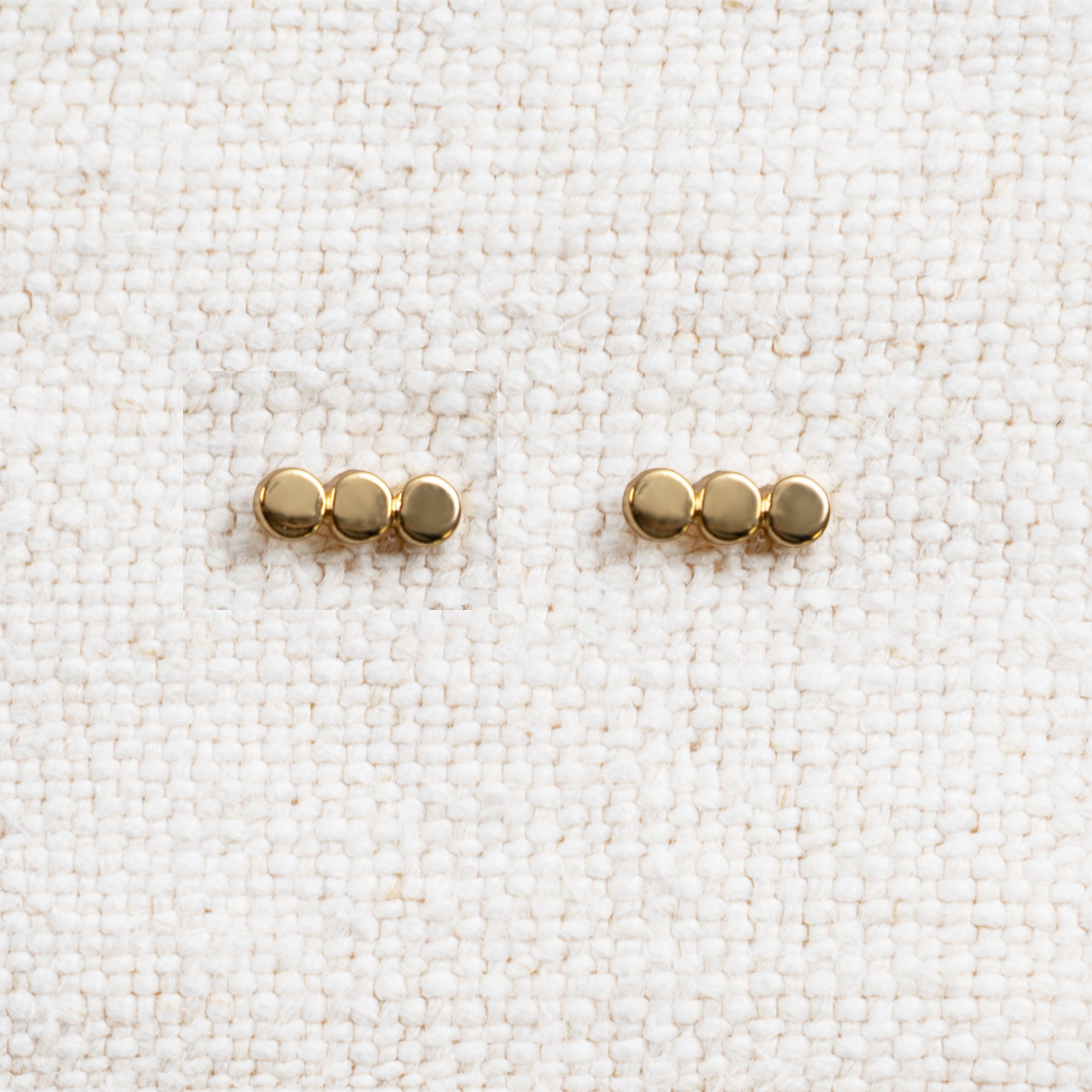 Tiny 3 Dot Stud Earrings