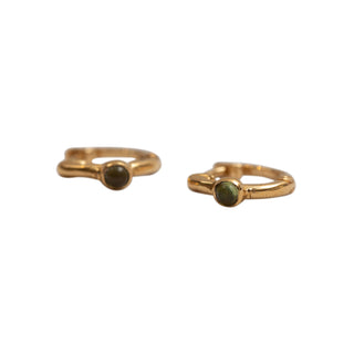 Mini Tourmaline Huggie Hoop Earrings