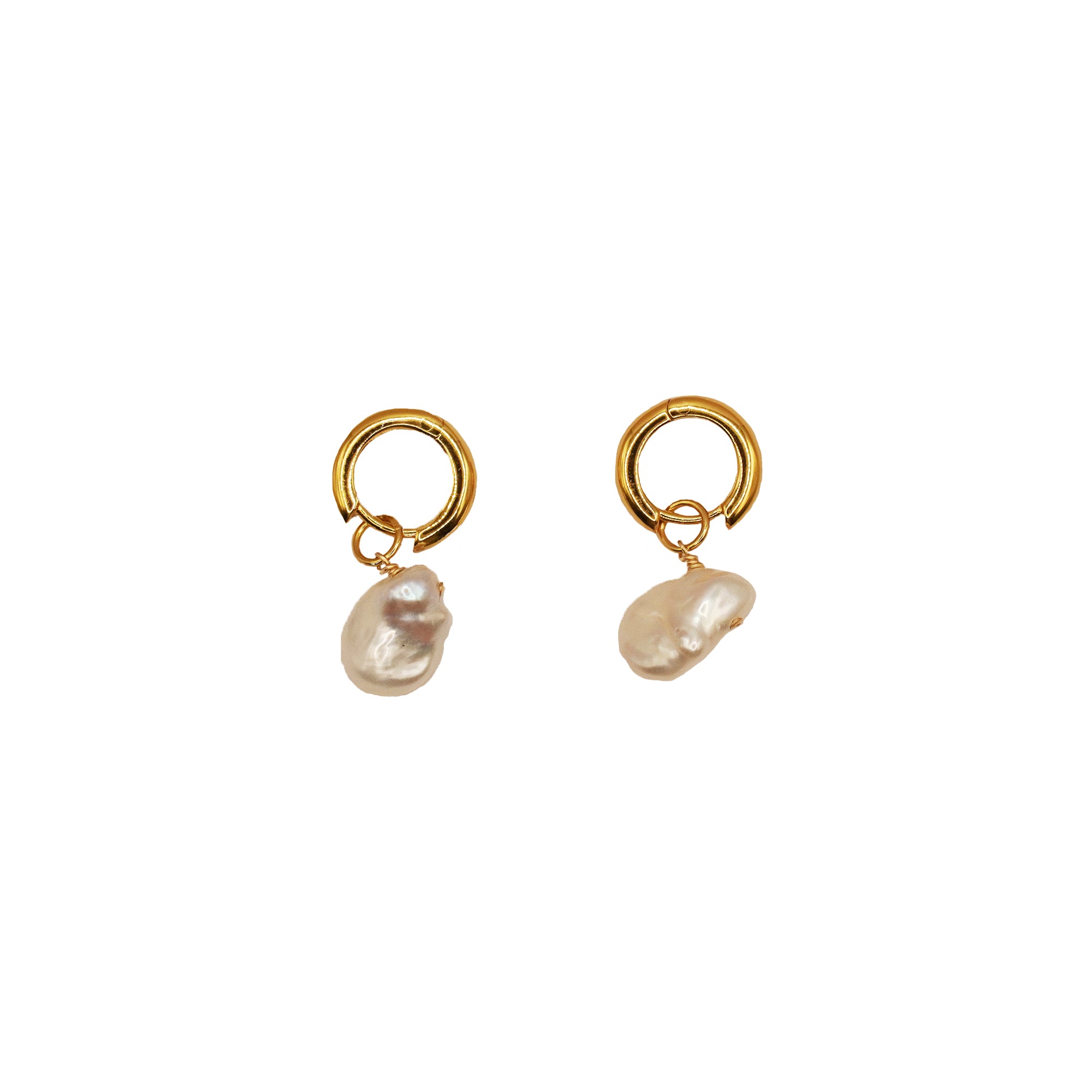 Freshwater Pearl Huggie Earrings