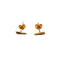 Gold Plated Tiny Rhinestone stud Triangles