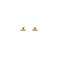 Crystal Bar Gold Stud Earrings