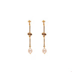 ***Star Stud Pearl Dangle Earrings