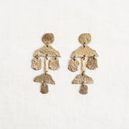 Brass Organic Shape Dangle Earrings
