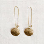 Brass Circle Drop Earrings