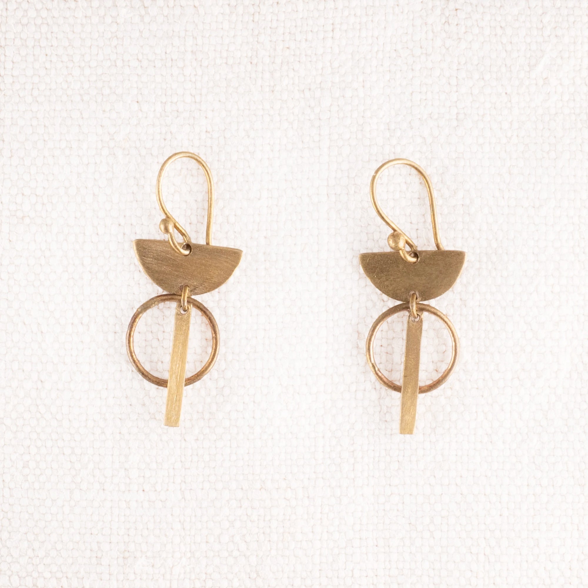 Brass Basin Dangle Earrings