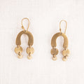 Brass Loop with Coin Dangle Earrings