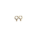 Hoop Earring -  Diamond Shape Dangle