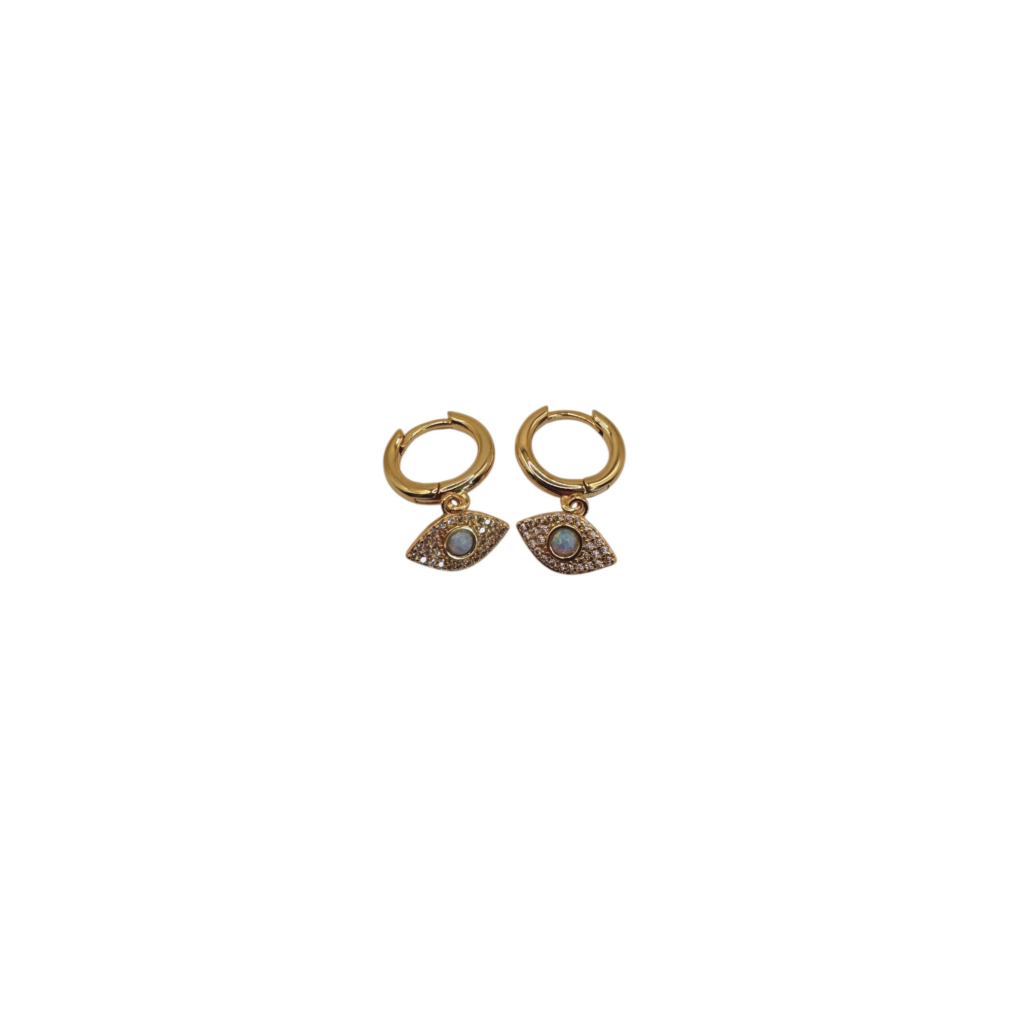 Hoop Earring - Evil Eye Opal