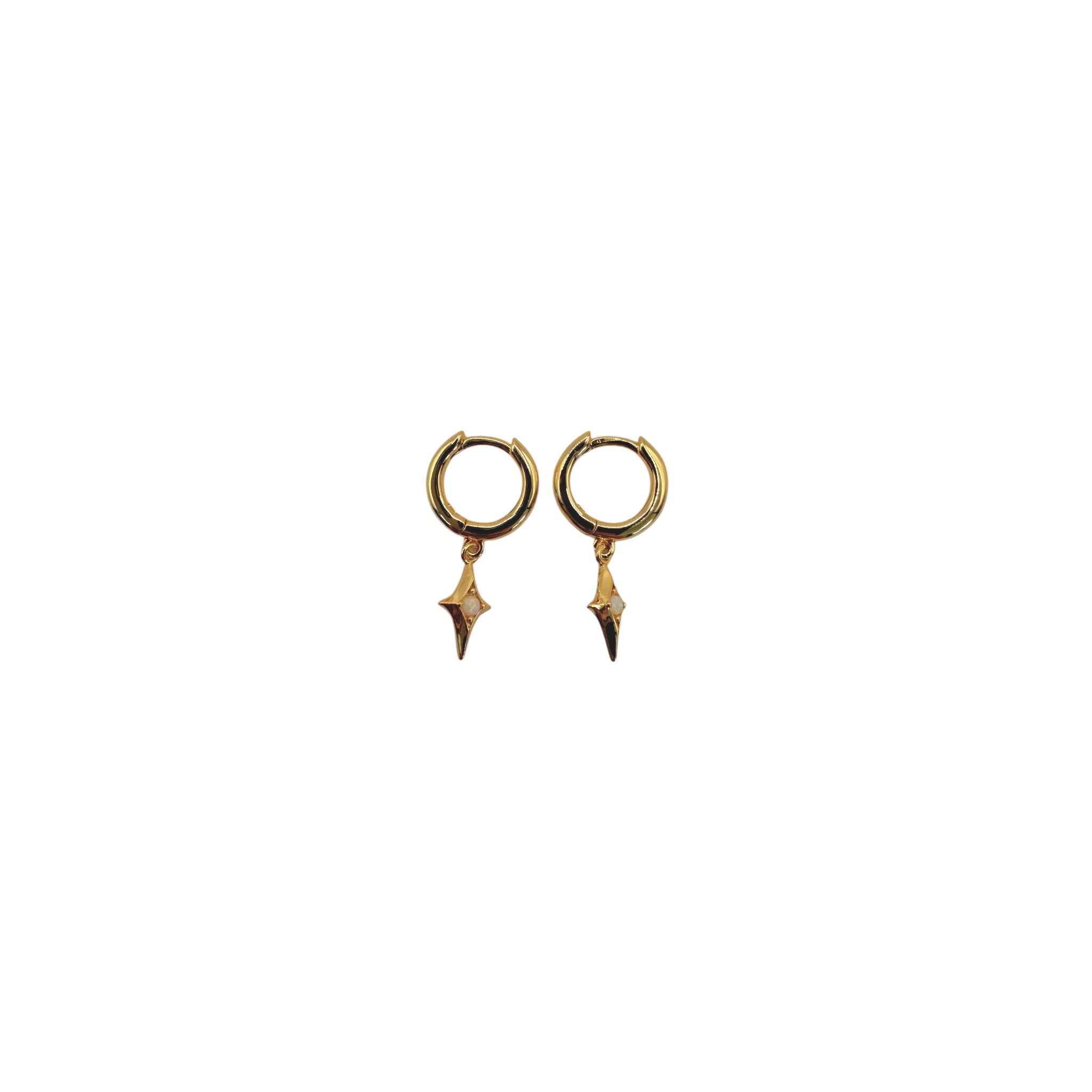 Hoop Earring -Starburst Opal