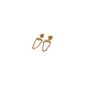Tripple Moonstone Chain Drop stud
