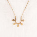 Brass Petal Loop Necklace