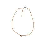 Gold Plated Circle Charm Necklace