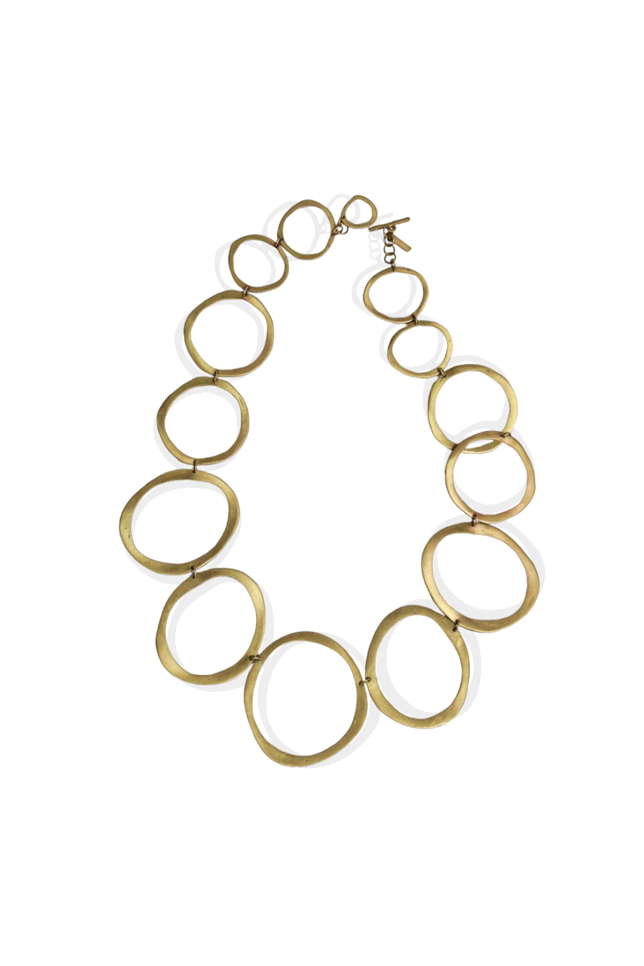 Brass Large Circle link Necklace