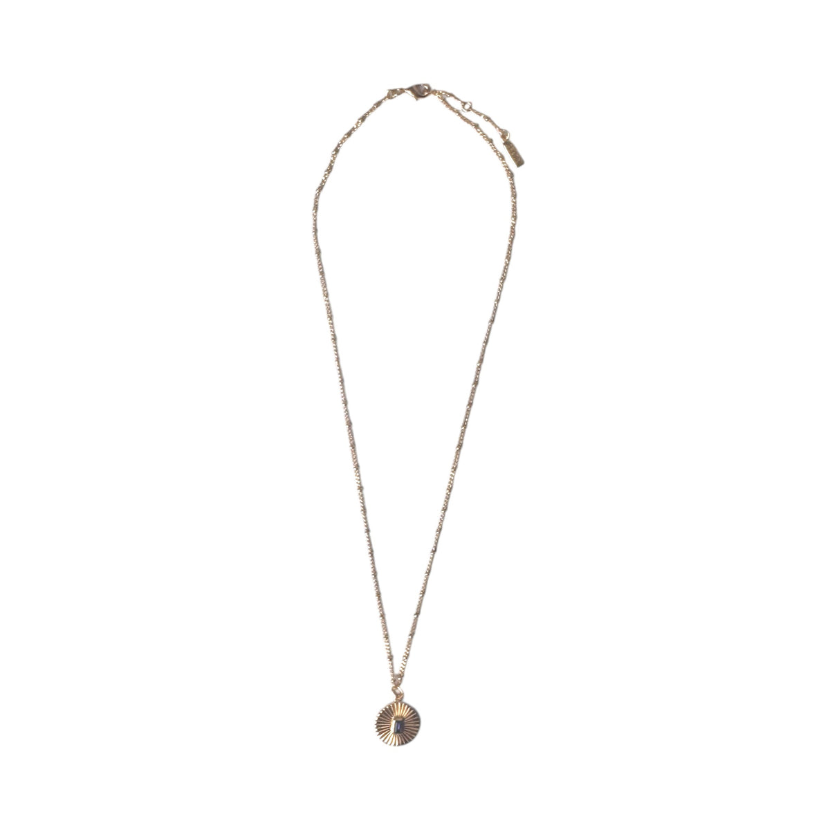 Sunburst Medallion Iolite Necklace