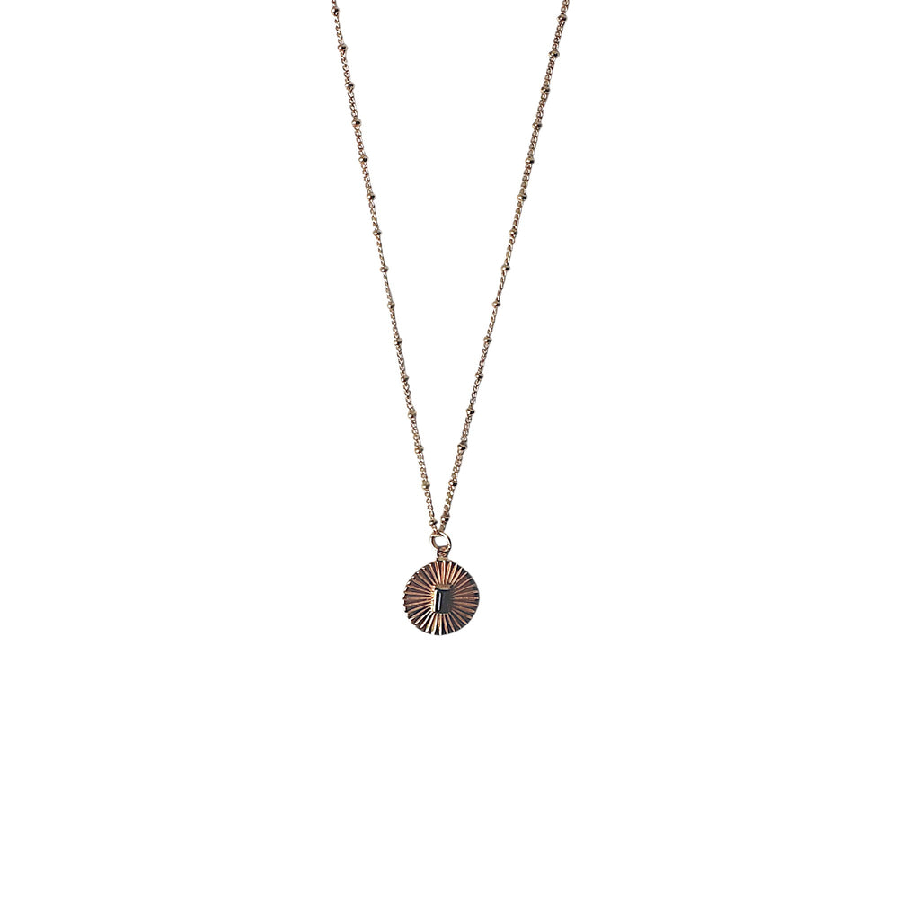 Sunburst Medallion Iolite Necklace