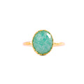 ***Gold Plated Ring- Amazonite