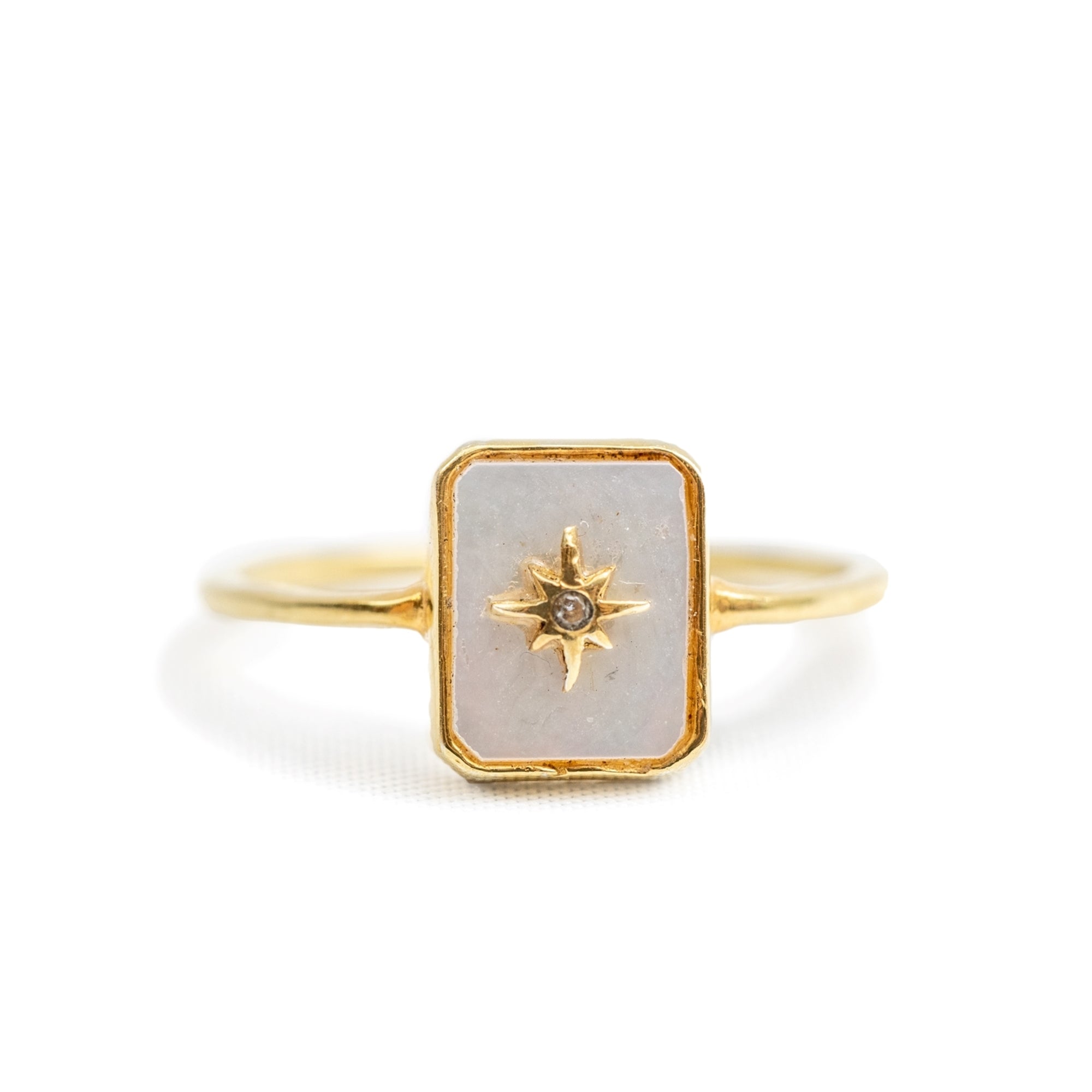 Mother of Pearl Starburst Ring