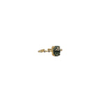 Moss Agate With White CZ detail Ring