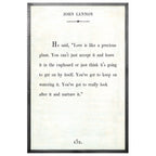 John Lennon - Book Collection (Grey Wood) - Art Print
