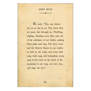 John Muir - Book Collection - Art Print