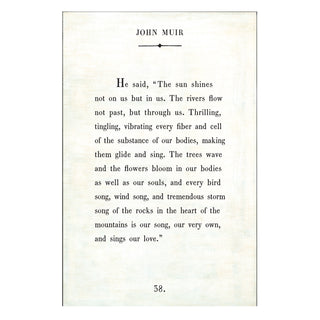 John Muir - Book Collection - Art Print