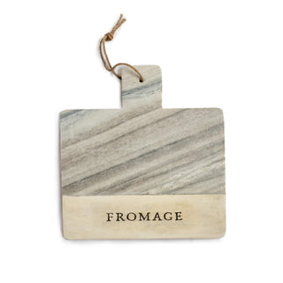 ***Fromage Marble and Wood Cutting/Serving Board 12" x 12" x 0.6"