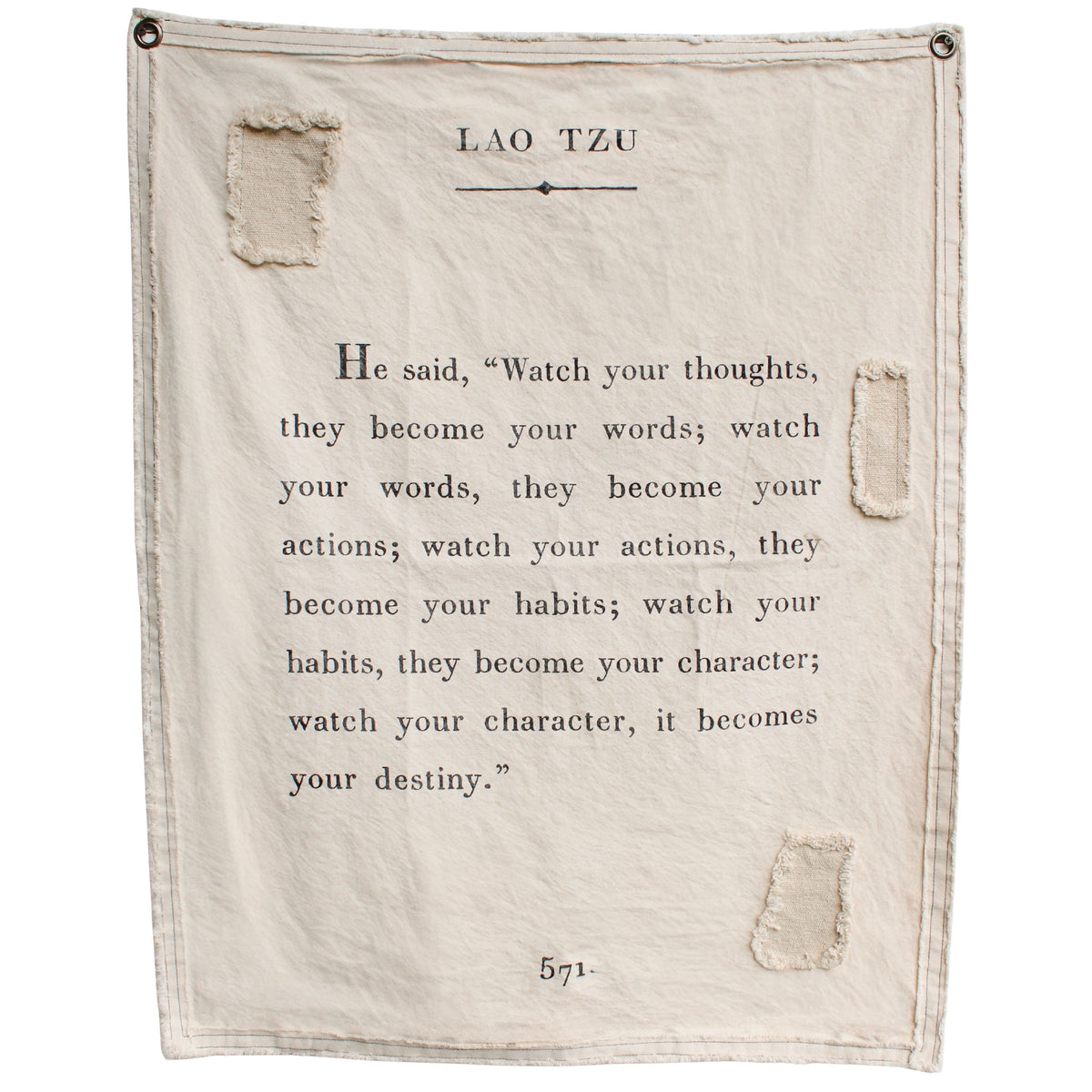 Lao Tzu Canvas Wall Tarp - 31.5x40
