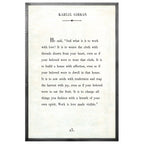 Kahlil Gibran - Book Collection (Grey Wood) - Art Print